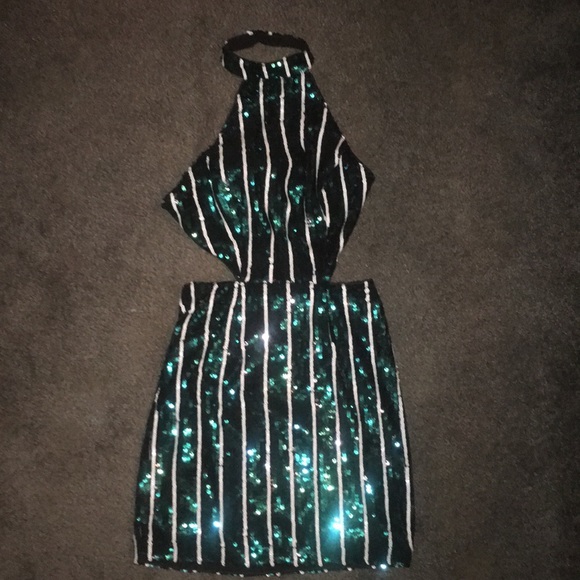 NBD x Naven BNWT Mia Dress XXS Teal Sequin - Picture 4 of 9